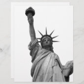 Schwarz-Weiß-Freiheitsstatue Briefkopf (Vorne/Hinten)