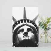 Schwarz-Weiß-Freiheitsstatue Briefpapier (Stehend Vorderseite)