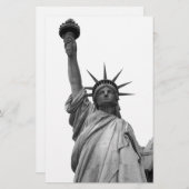 Schwarz-Weiß-Freiheitsstatue Briefpapier (Vorne/Hinten)