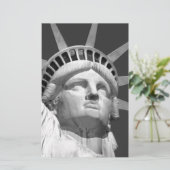 Schwarz-Weiß-Freiheitsstatue Briefpapier (Stehend Vorderseite)