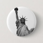 Schwarz-Weiß-Freiheitsstatue Button (Vorderseite)
