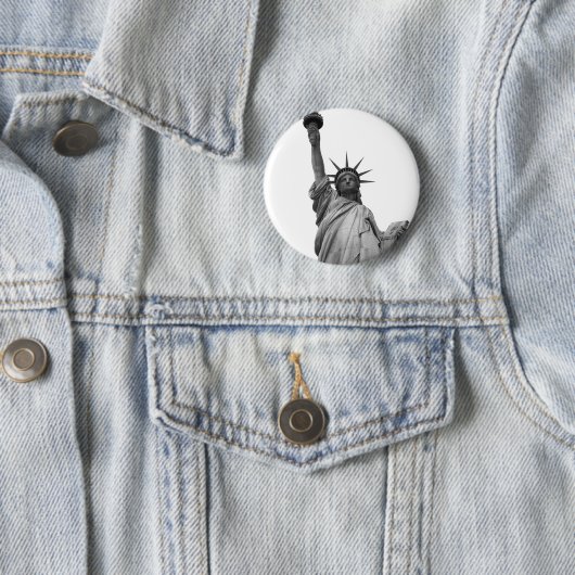 Schwarz-Weiß-Freiheitsstatue Button (Beispiel)