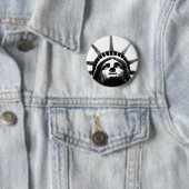 Schwarz-Weiß-Freiheitsstatue Button (Beispiel)
