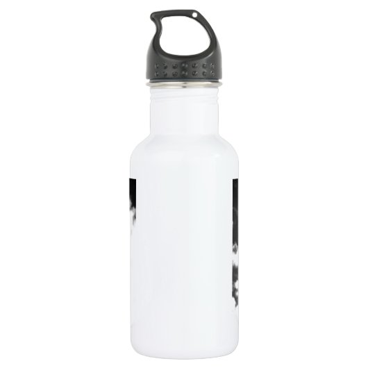 Schwarz-Weiß-Freiheitsstatue Edelstahlflasche (Rückseite)