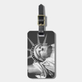 Schwarz-Weiß-Freiheitsstatue Gepäckanhänger (Vorderseite vertikal)