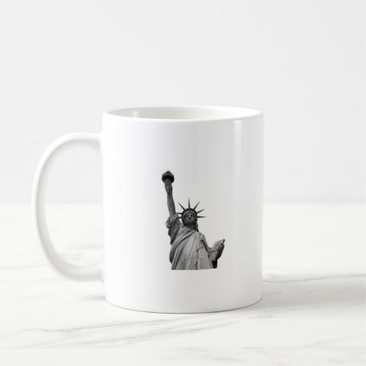 Schwarz-Weiß-Freiheitsstatue Kaffeetasse (Links)