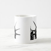 Schwarz-Weiß-Freiheitsstatue Kaffeetasse (Mittel)