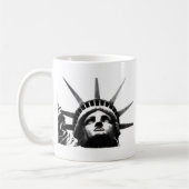 Schwarz-Weiß-Freiheitsstatue Kaffeetasse (Links)