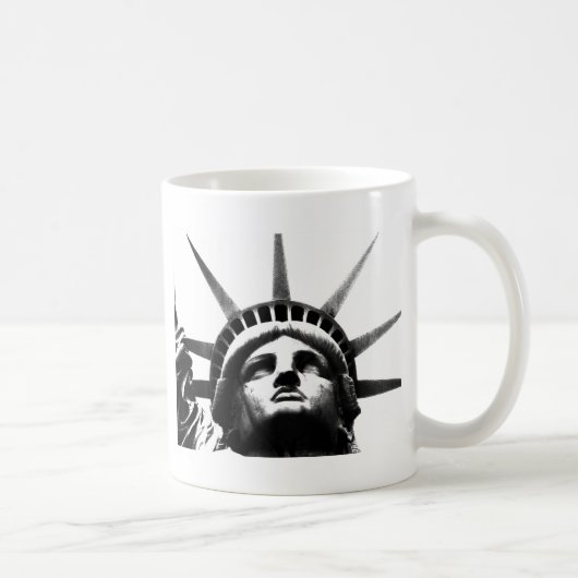 Schwarz-Weiß-Freiheitsstatue Kaffeetasse (Rechts)
