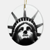 Schwarz-Weiß-Freiheitsstatue Keramik Ornament (Links)