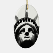 Schwarz-Weiß-Freiheitsstatue Keramik Ornament (Rechts)