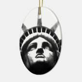 Schwarz-Weiß-Freiheitsstatue Keramik Ornament (Links)