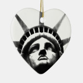 Schwarz-Weiß-Freiheitsstatue Keramik Ornament (Rechts)