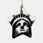 Schwarz-Weiß-Freiheitsstatue Keramikornament (Rechts)