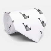 Schwarz-Weiß-Freiheitsstatue Krawatte (Gerollt)