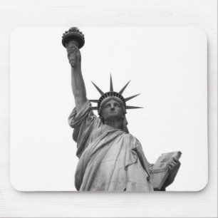 Schwarz-Weiß-Freiheitsstatue Mousepad