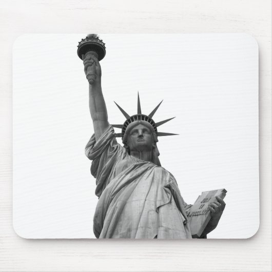 Schwarz-Weiß-Freiheitsstatue Mousepad (Vorne)