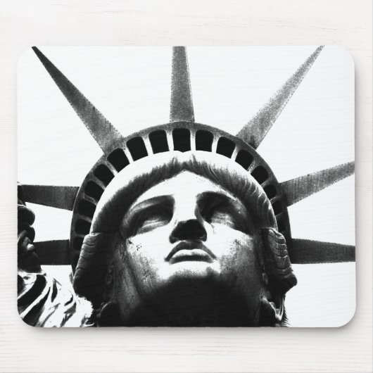 Schwarz-Weiß-Freiheitsstatue Mousepad (Vorne)