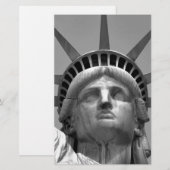 Schwarz-Weiß-Freiheitsstatue New York Briefpapier (Vorne/Hinten)