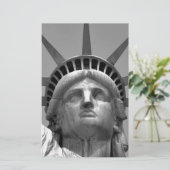 Schwarz-Weiß-Freiheitsstatue New York Briefpapier (Stehend Vorderseite)