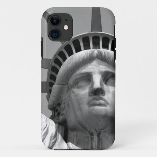 Schwarz-Weiß-Freiheitsstatue New York Case-Mate iPhone Hülle (Rückseite)