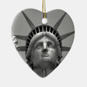 Schwarz-Weiß-Freiheitsstatue New York Keramikornament (Rechts)