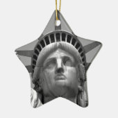 Schwarz-Weiß-Freiheitsstatue New York Keramikornament (Links)