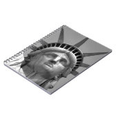 Schwarz-Weiß-Freiheitsstatue New York Notizblock (Linke Seite)