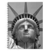 Schwarz-Weiß-Freiheitsstatue New York Notizblock (Vorderseite)