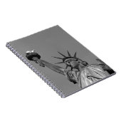 Schwarz-Weiß-Freiheitsstatue New York Notizblock (Rechte Seite)