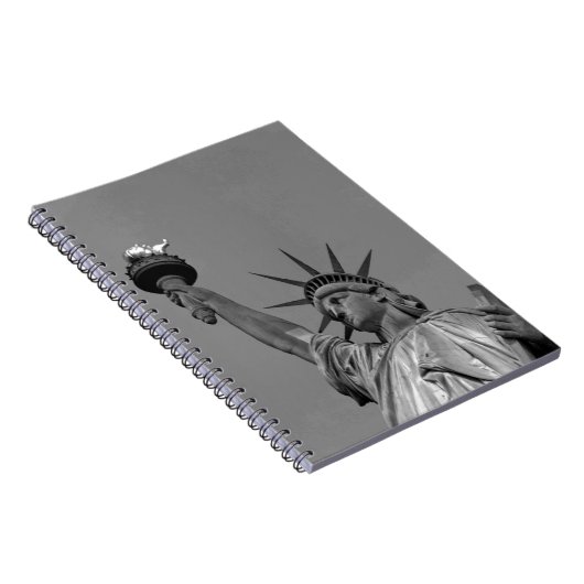 Schwarz-Weiß-Freiheitsstatue New York Notizblock (Rechte Seite)