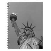 Schwarz-Weiß-Freiheitsstatue New York Notizblock (Vorderseite)