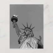 Schwarz-Weiß-Freiheitsstatue New York Postkarte (Vorderseite)