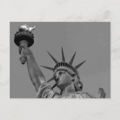 Schwarz-Weiß-Freiheitsstatue New York Postkarte (Vorderseite)