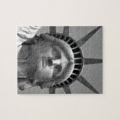 Schwarz-Weiß-Freiheitsstatue New York Puzzle (Horizontal)