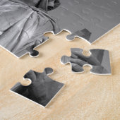 Schwarz-Weiß-Freiheitsstatue New York Puzzle (Seite)