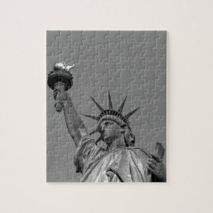 Schwarz-Weiß-Freiheitsstatue New York Puzzle