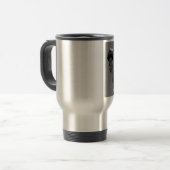 Schwarz-Weiß-Freiheitsstatue New York Reisebecher (Vorderseite Links)