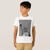 Schwarz-Weiß-Freiheitsstatue New York T-Shirt (Vorne ganz)