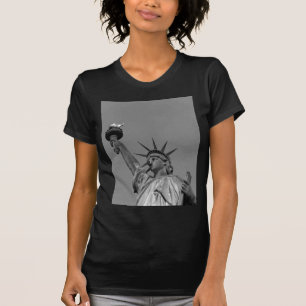 Schwarz-Weiß-Freiheitsstatue New York T-Shirt
