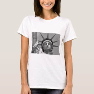 Schwarz-Weiß-Freiheitsstatue New York T-Shirt