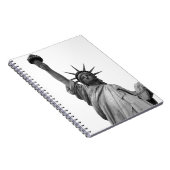 Schwarz-Weiß-Freiheitsstatue Notizblock (Rechte Seite)