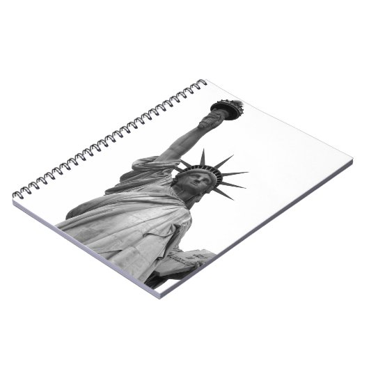 Schwarz-Weiß-Freiheitsstatue Notizblock (Linke Seite)