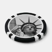 Schwarz-Weiß-Freiheitsstatue Pokerchips (Einzeln)