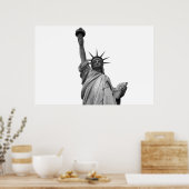 Schwarz-Weiß-Freiheitsstatue Poster (Küche)
