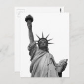 Schwarz-Weiß-Freiheitsstatue Postkarte (Vorne/Hinten)