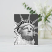 Schwarz-Weiß-Freiheitsstatue Postkarte (Stehend Vorderseite)