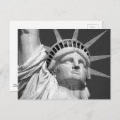 Schwarz-Weiß-Freiheitsstatue Postkarte (Vorne/Hinten)
