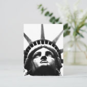 Schwarz-Weiß-Freiheitsstatue Postkarte (Stehend Vorderseite)