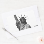 Schwarz-Weiß-Freiheitsstatue Rechteckiger Aufkleber (Umschlag)